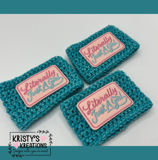 Literally Just A Girl Crochet Coffee Sleeve