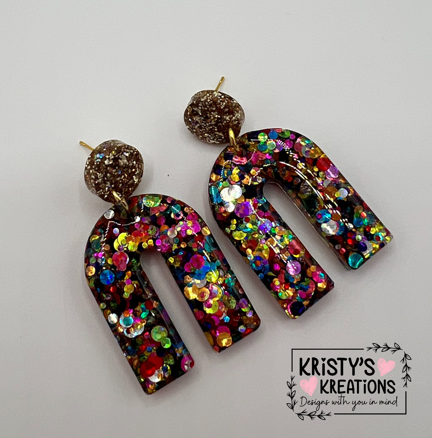 "Shenanigan & Athena" Arch Earrings