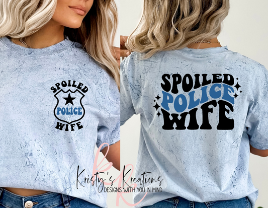 Spoiled Police Wife Comfort Colors T-Shirt