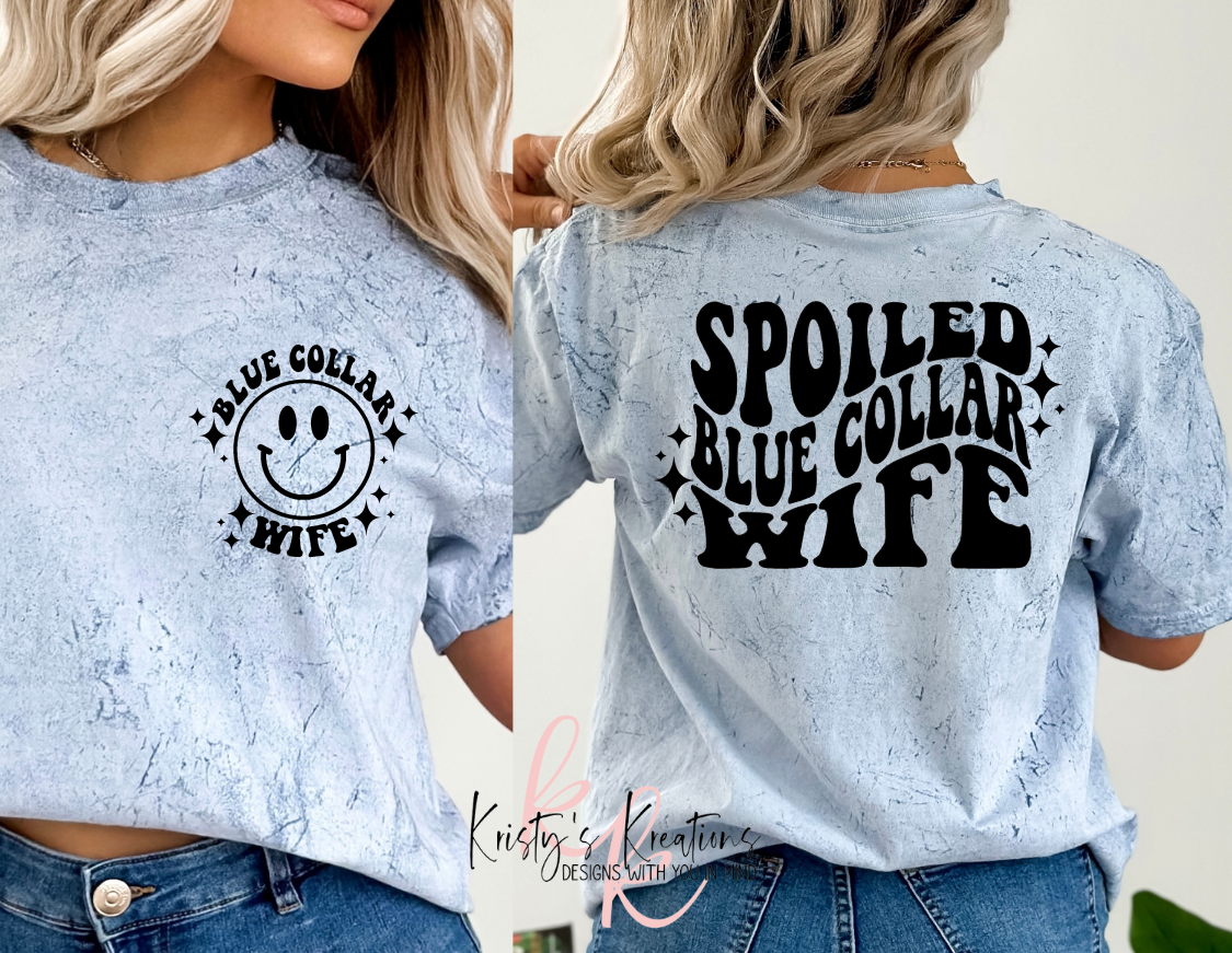 SPOILED BLUE COLLAR WIFE Comfort Colors T-Shirt