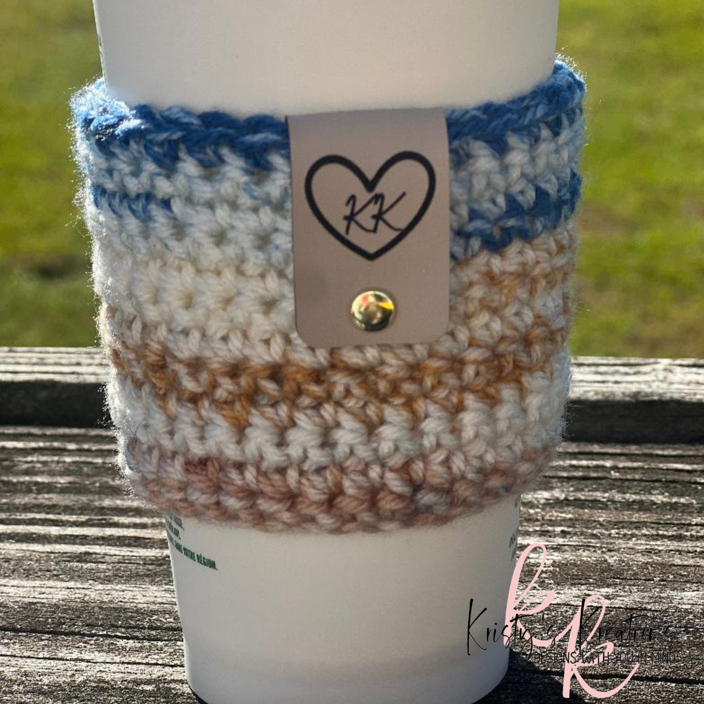 "Coastal Comfort" Crochet Coffee/Cup Sleeve