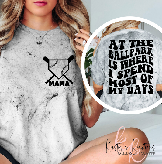 "At The Ballpark" Comfort Colors T-Shirt