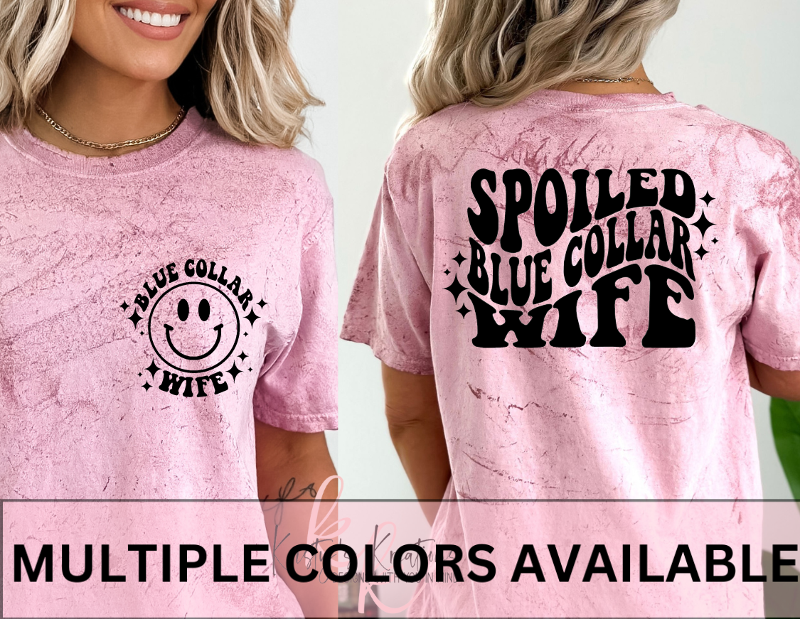 SPOILED BLUE COLLAR WIFE Comfort Colors T-Shirt