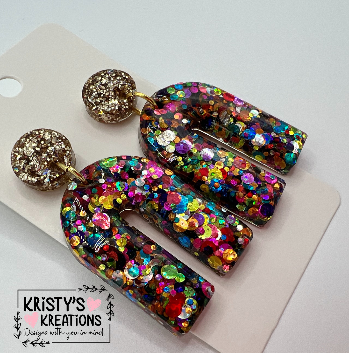 "Shenanigan & Athena" Arch Earrings