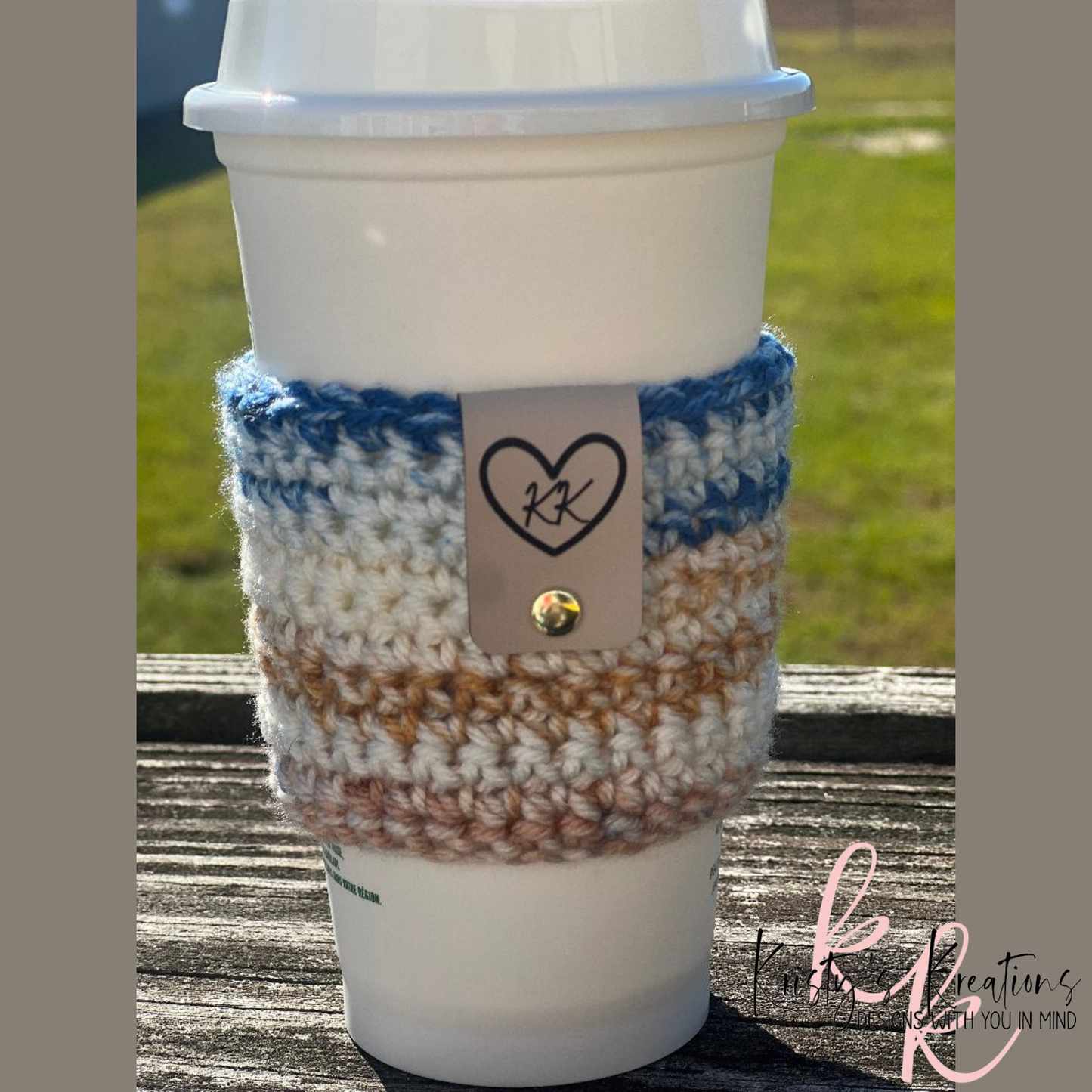 "Coastal Comfort" Crochet Coffee/Cup Sleeve