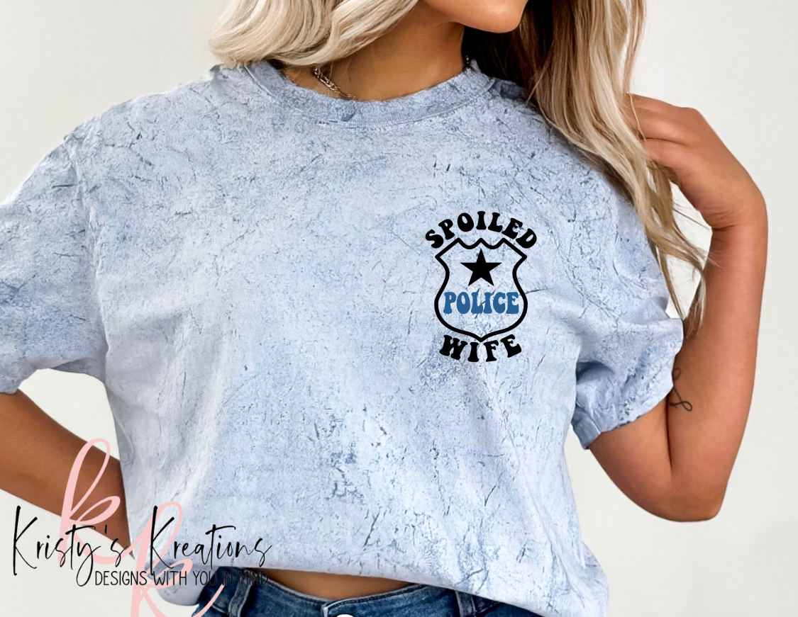 Spoiled Police Wife Comfort Colors T-Shirt