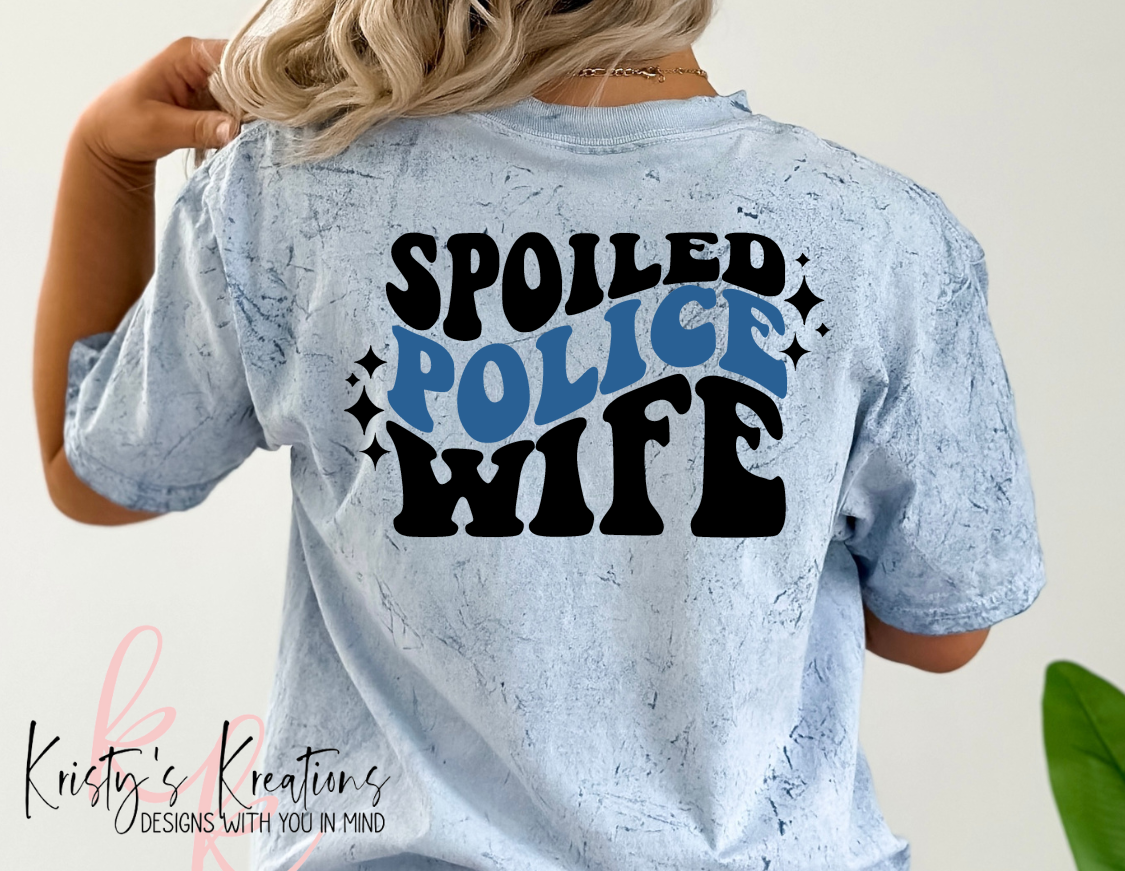 Spoiled Police Wife Comfort Colors T-Shirt