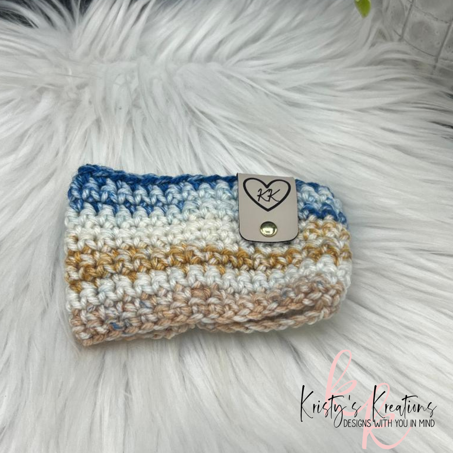 "Coastal Comfort" Crochet Coffee/Cup Sleeve