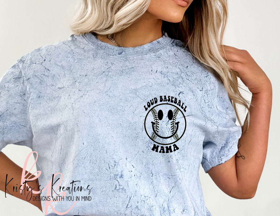 Somebody's Loud Baseball Mama Comfort Colors T-Shirts