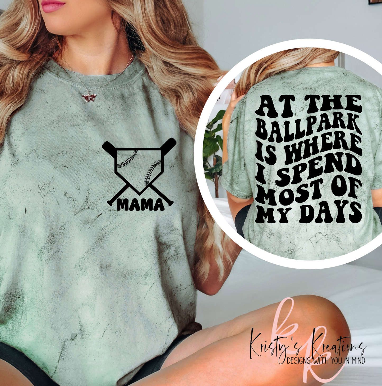 "At The Ballpark" Comfort Colors T-Shirt