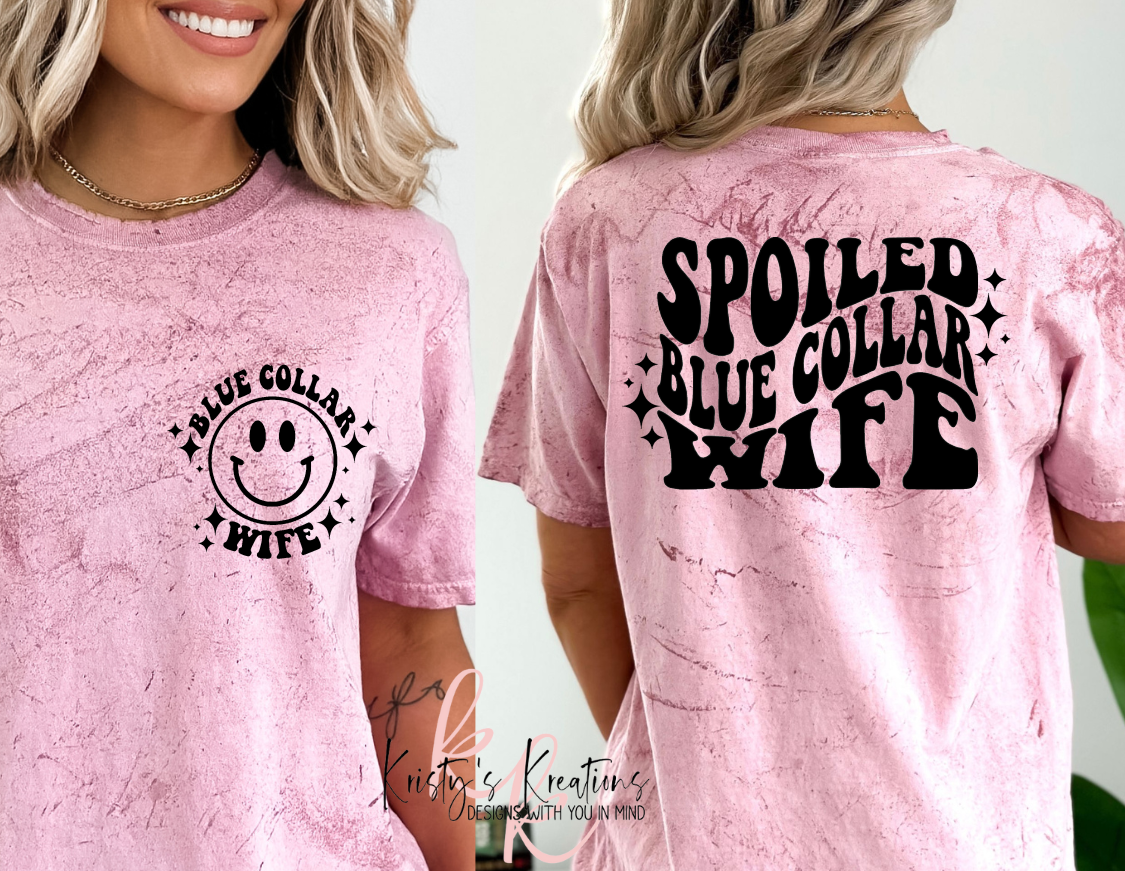 SPOILED BLUE COLLAR WIFE Comfort Colors T-Shirt