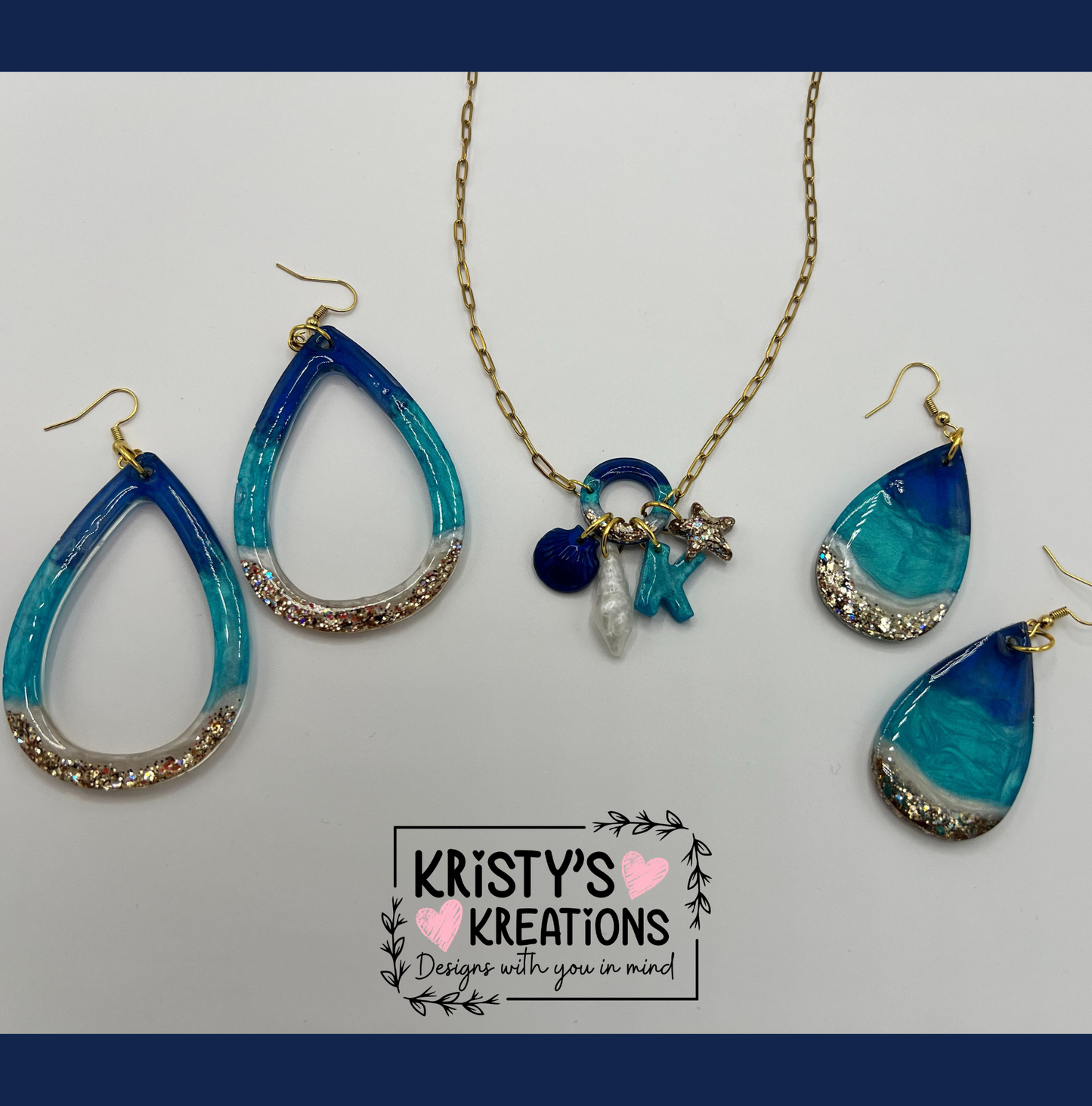 Personalized "Ocean Treasures" Charm Necklace