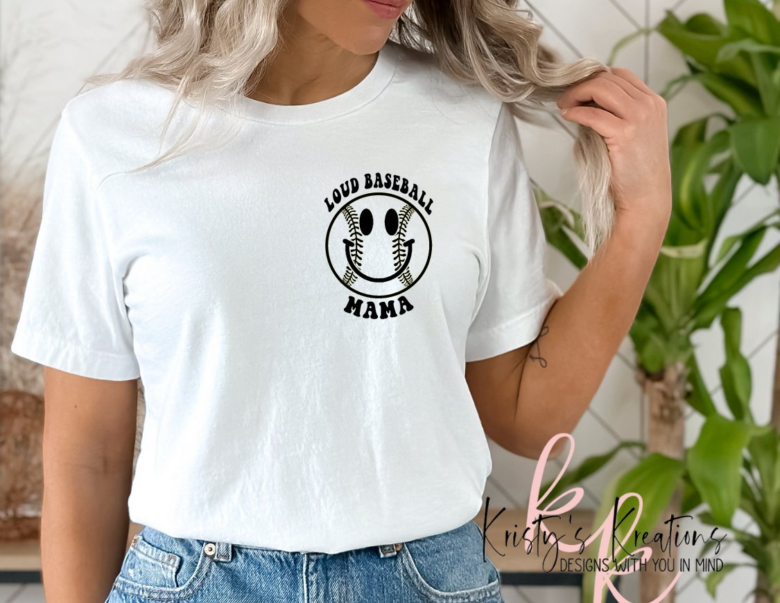 Somebody's Loud Baseball Mama Comfort Colors T-Shirts