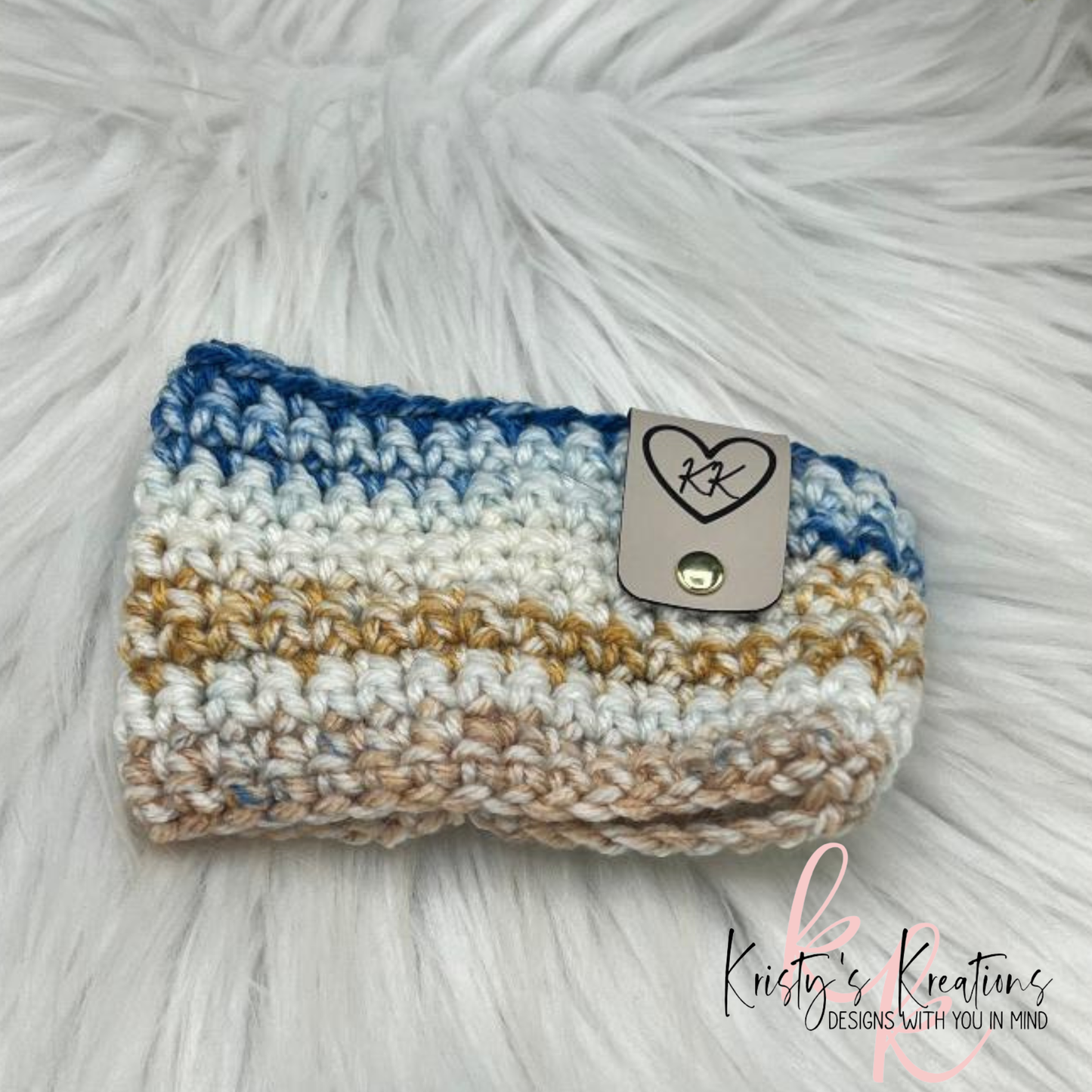"Coastal Comfort" Crochet Coffee/Cup Sleeve