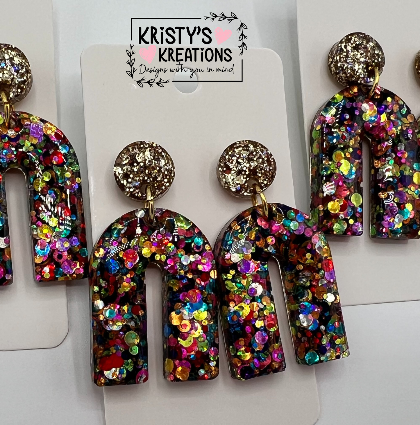 "Shenanigan & Athena" Arch Earrings