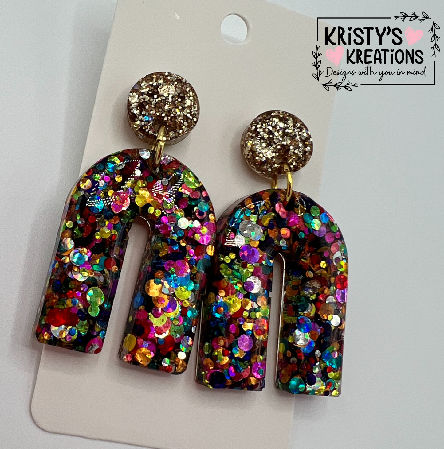 "Shenanigan & Athena" Arch Earrings
