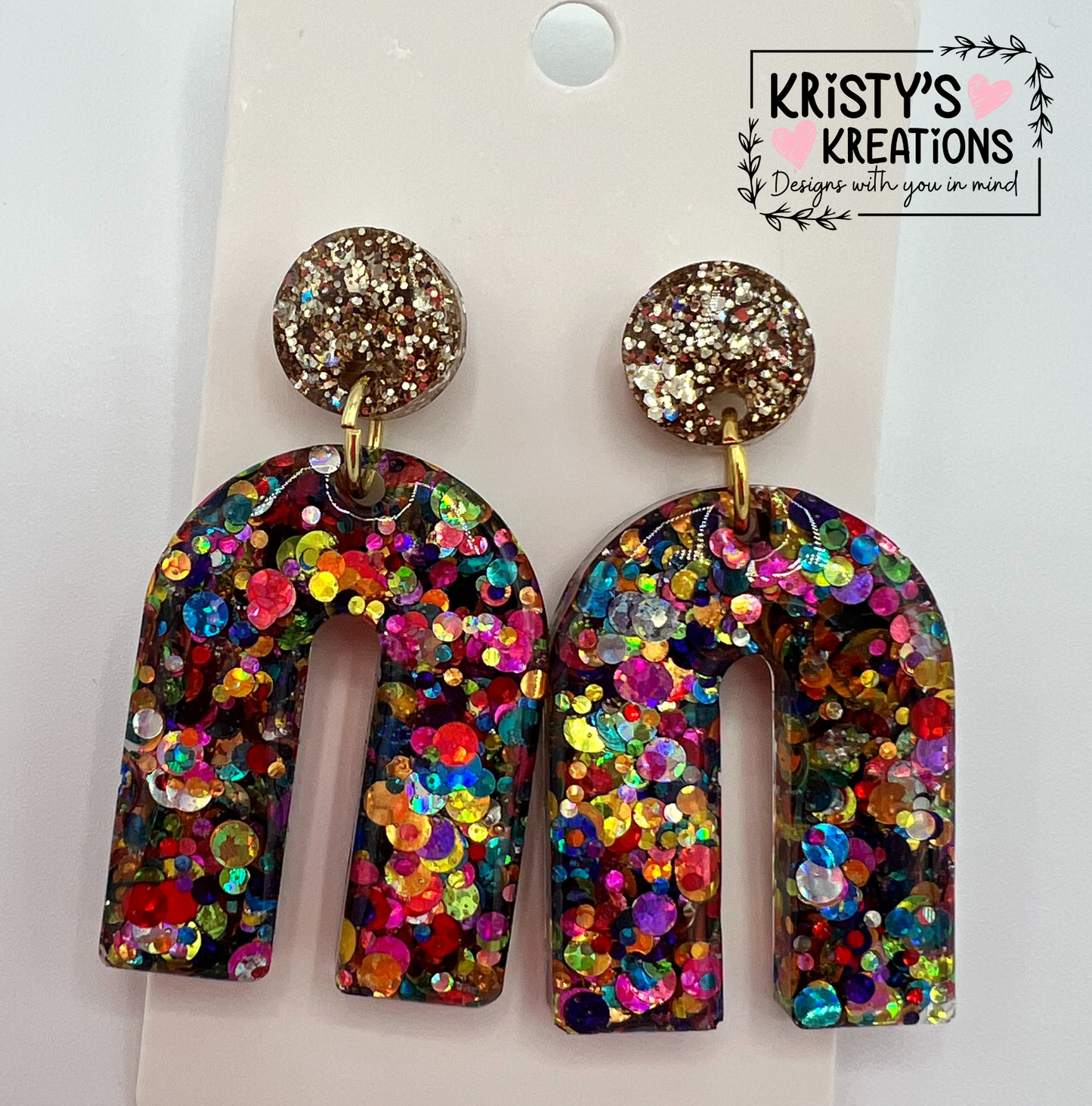 "Shenanigan & Athena" Arch Earrings