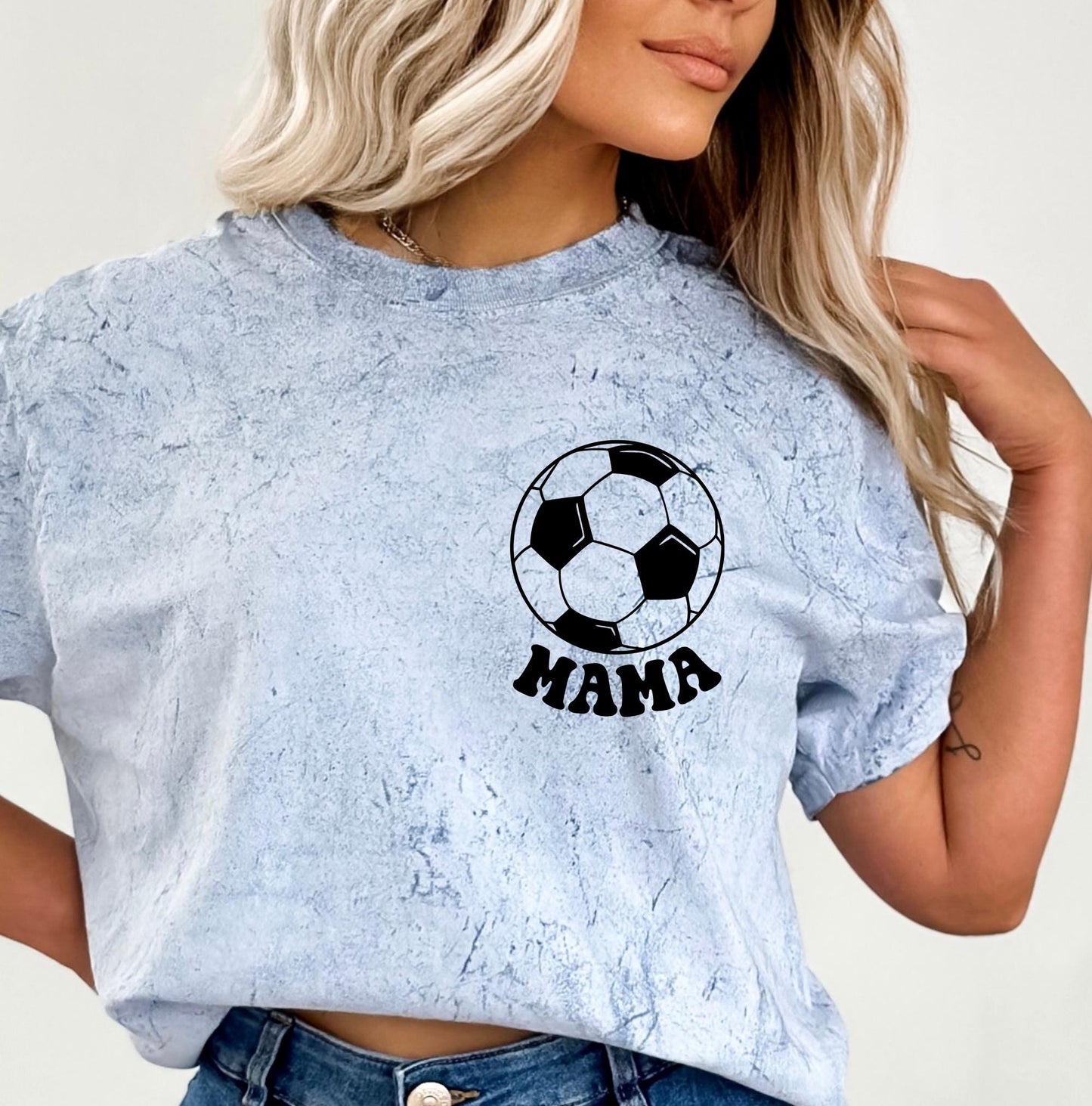 Soccer Mom T-Shirt: Comfort Colors, Soccer Field Design