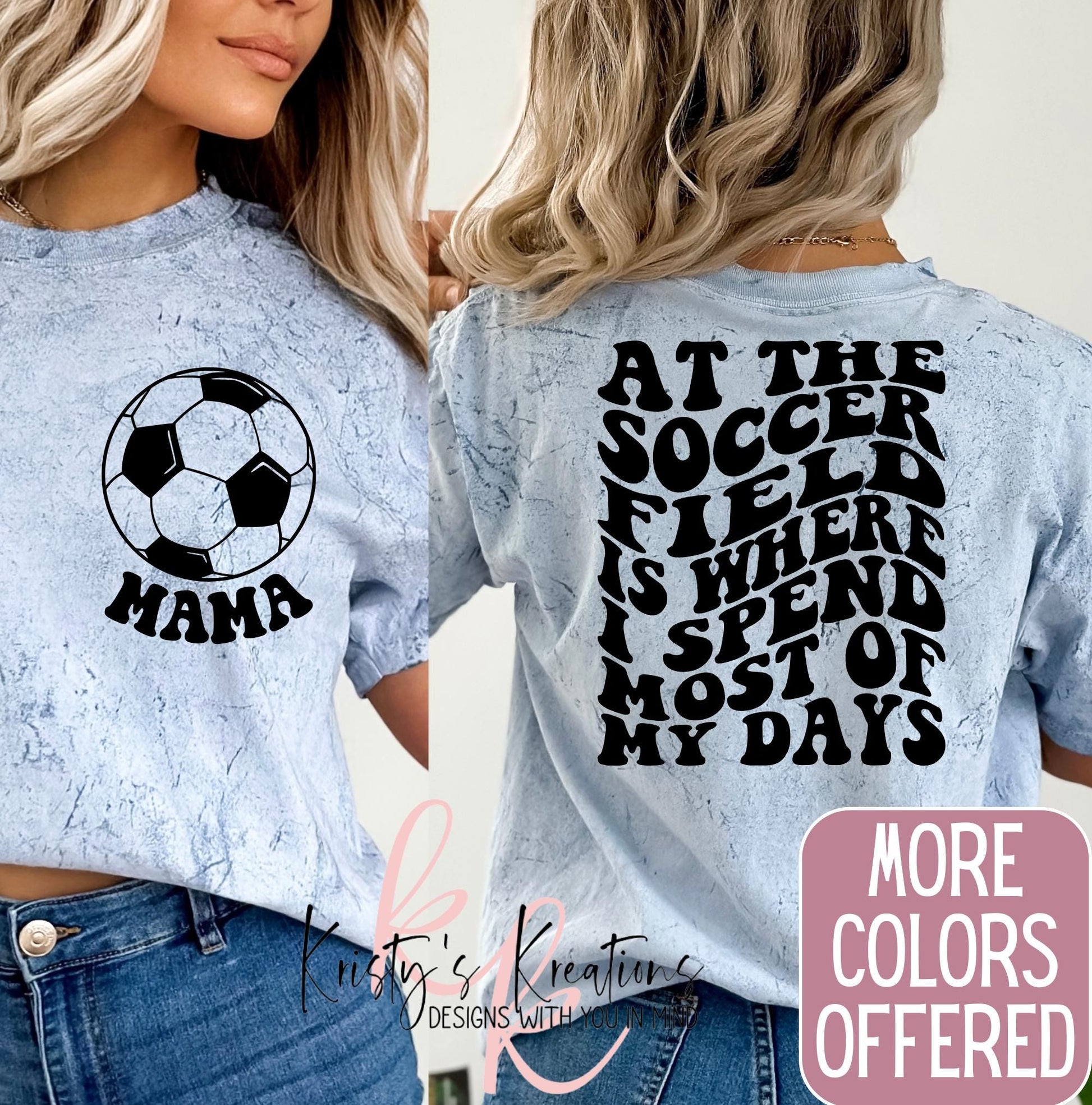 Soccer Mom T-Shirt: Comfort Colors, Soccer Field Design