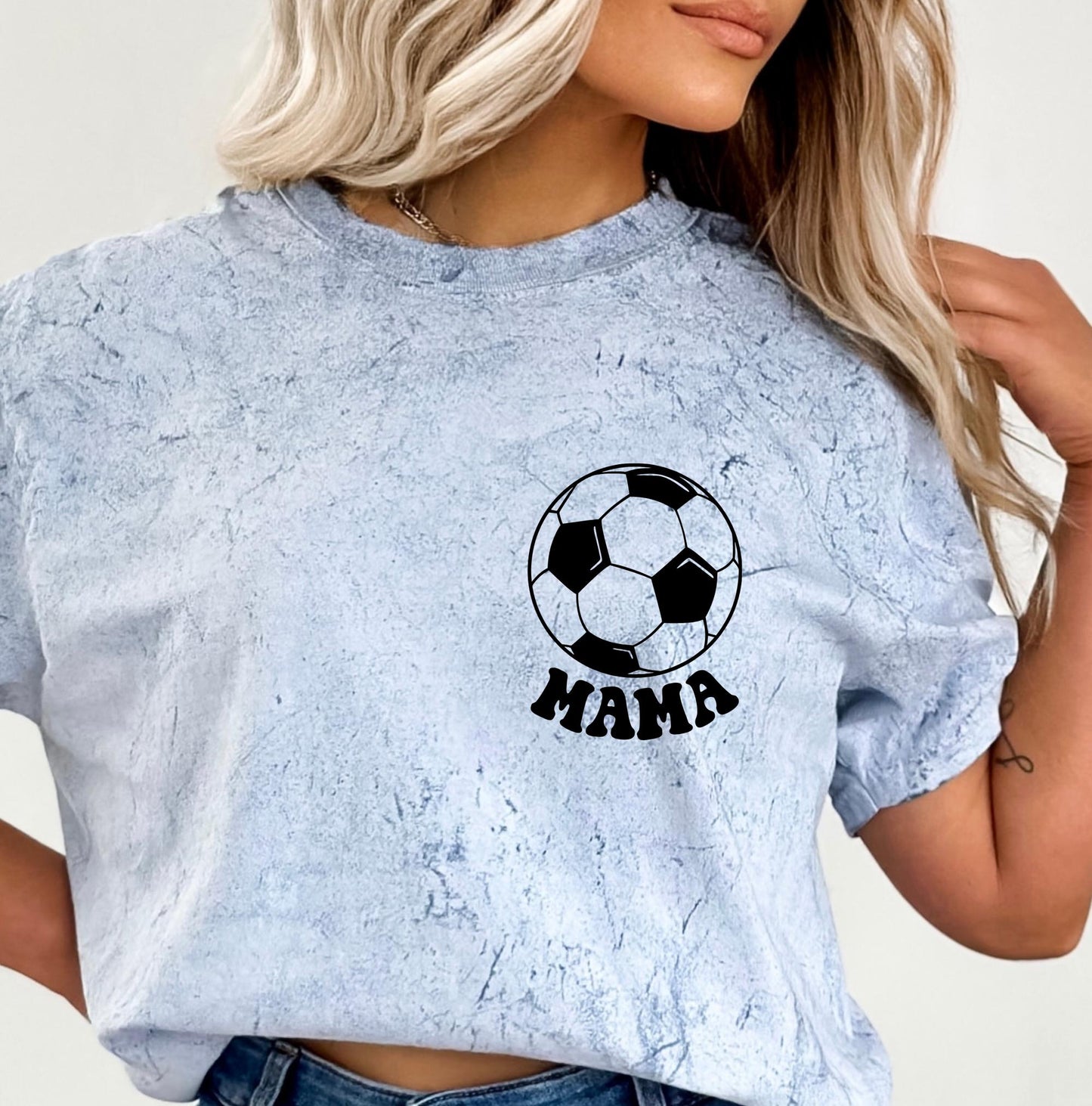 Soccer Mom T-Shirt: Comfort Colors, Soccer Field Design