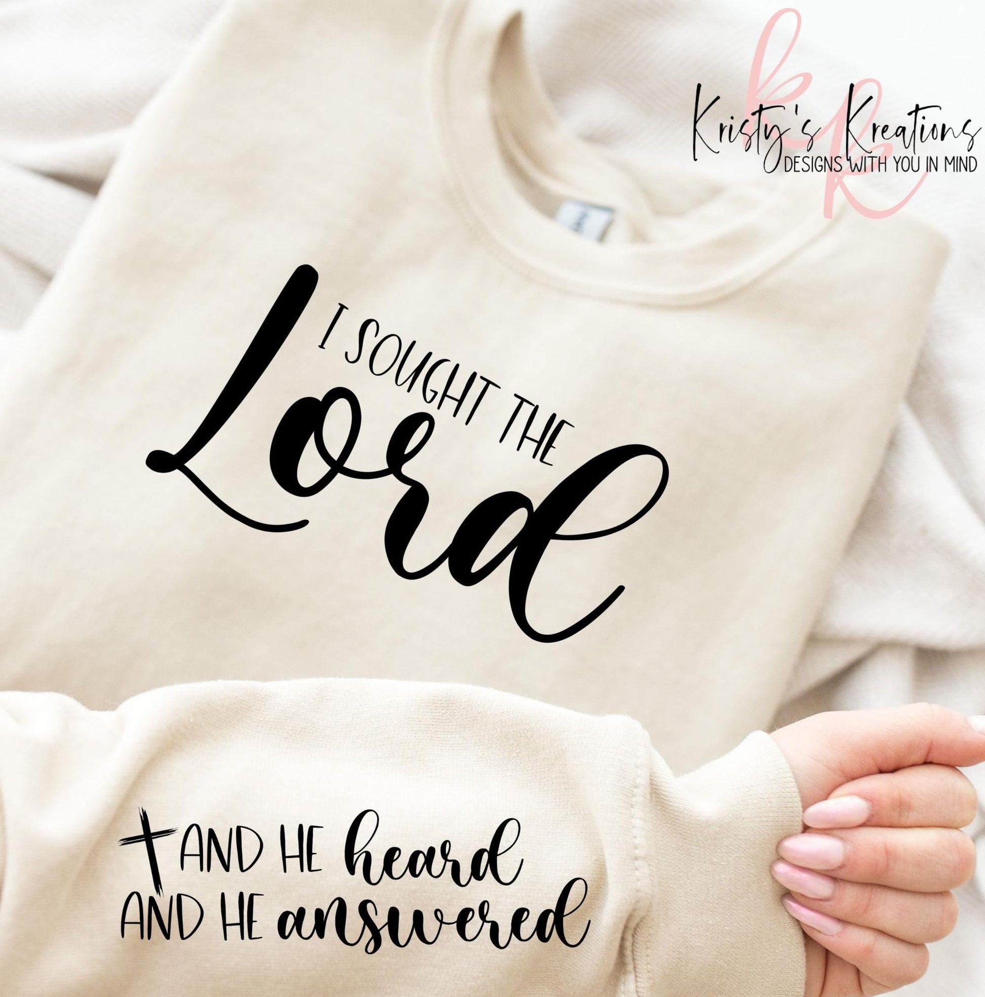 I Sought The Lord Crewneck Sweatshirt - Christian Shirt