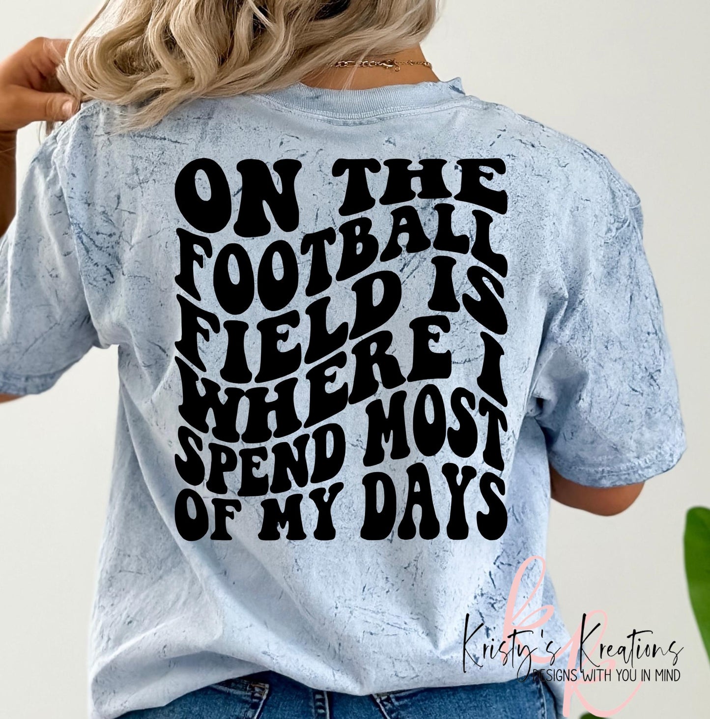 Comfort Colors Football Mama T-Shirt - Sports Mom Tee