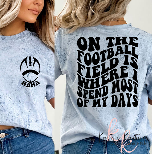 Comfort Colors Football Mama T-Shirt - Sports Mom Tee