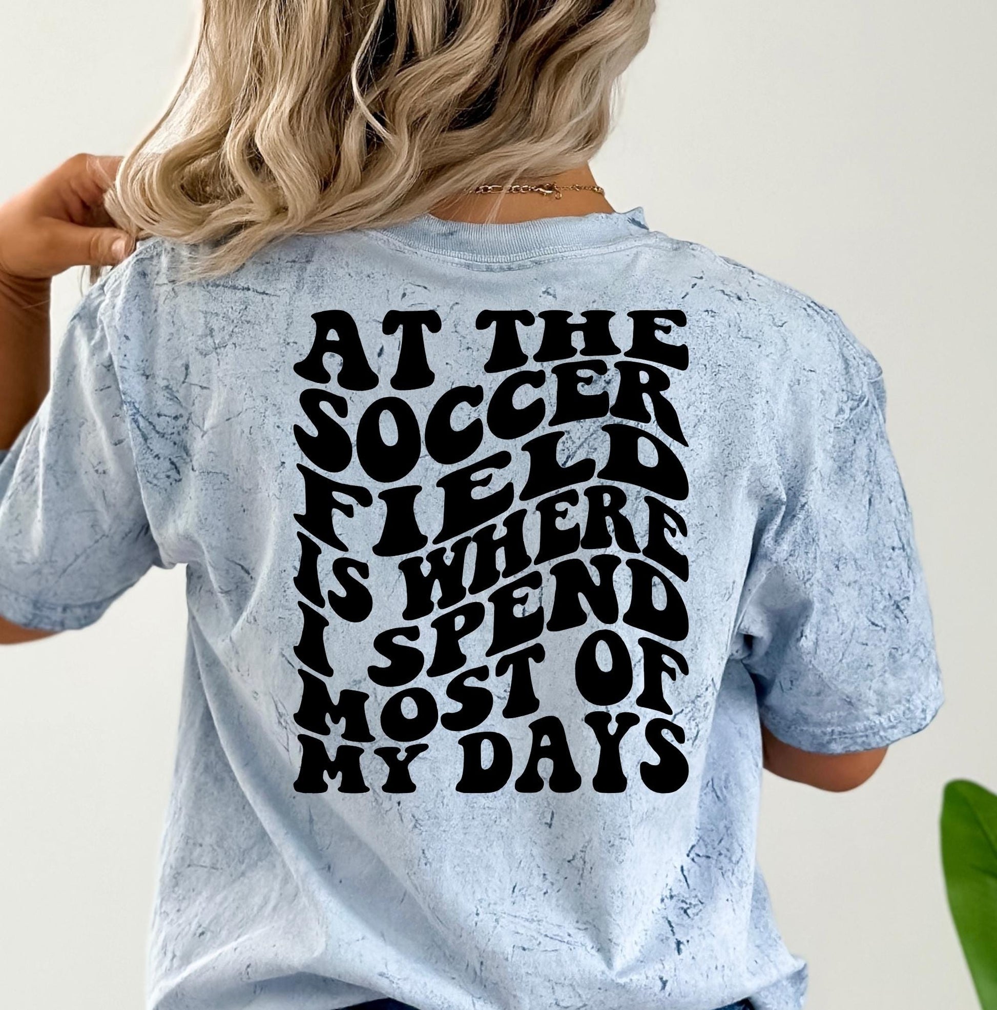 Soccer Mom T-Shirt: Comfort Colors, Soccer Field Design