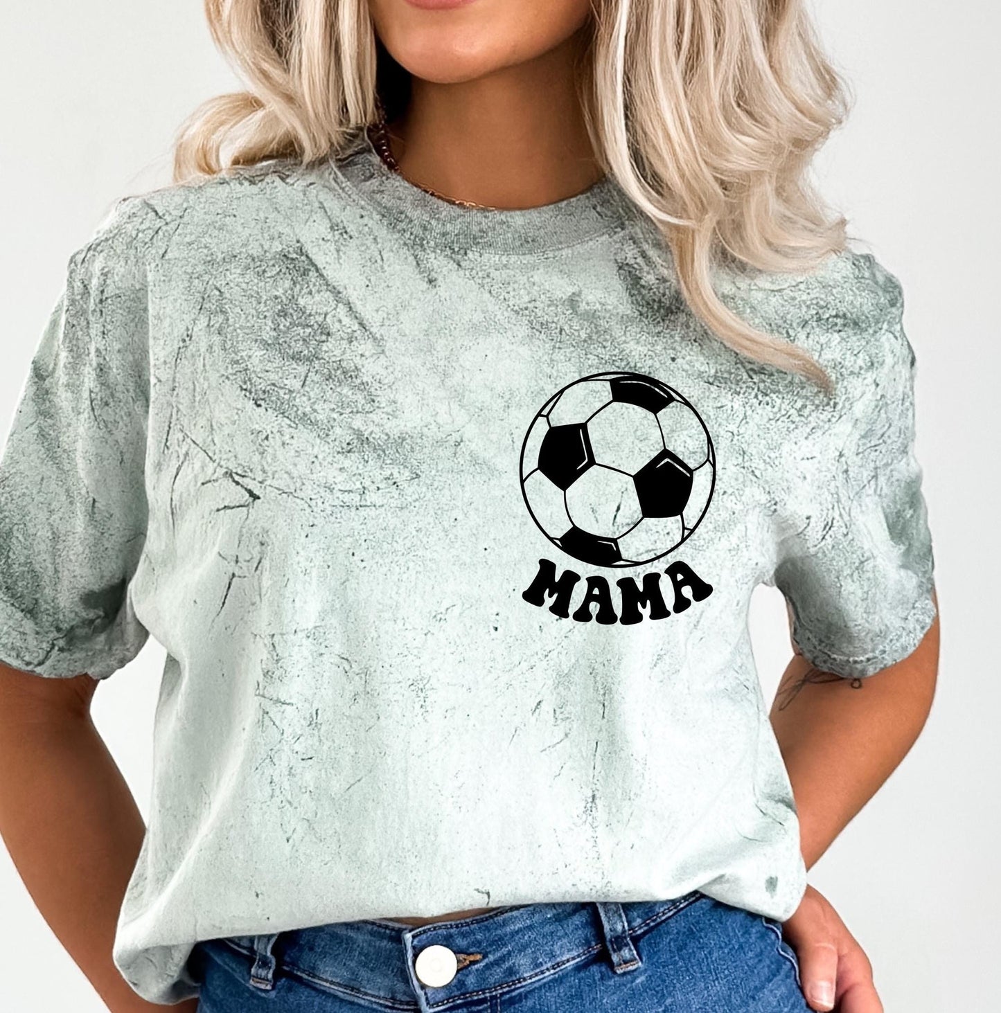 Soccer Mom T-Shirt: Comfort Colors, Soccer Field Design
