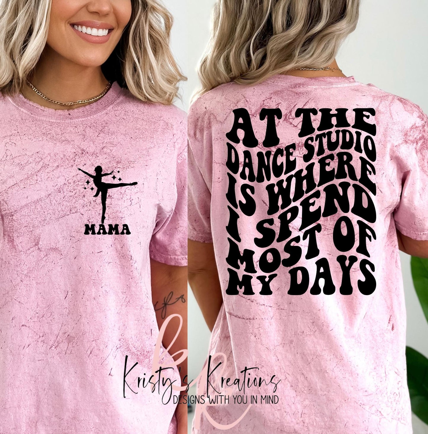 Comfort Colors Dance Mom T-Shirt: At The Dance Studio Color Blast Tee