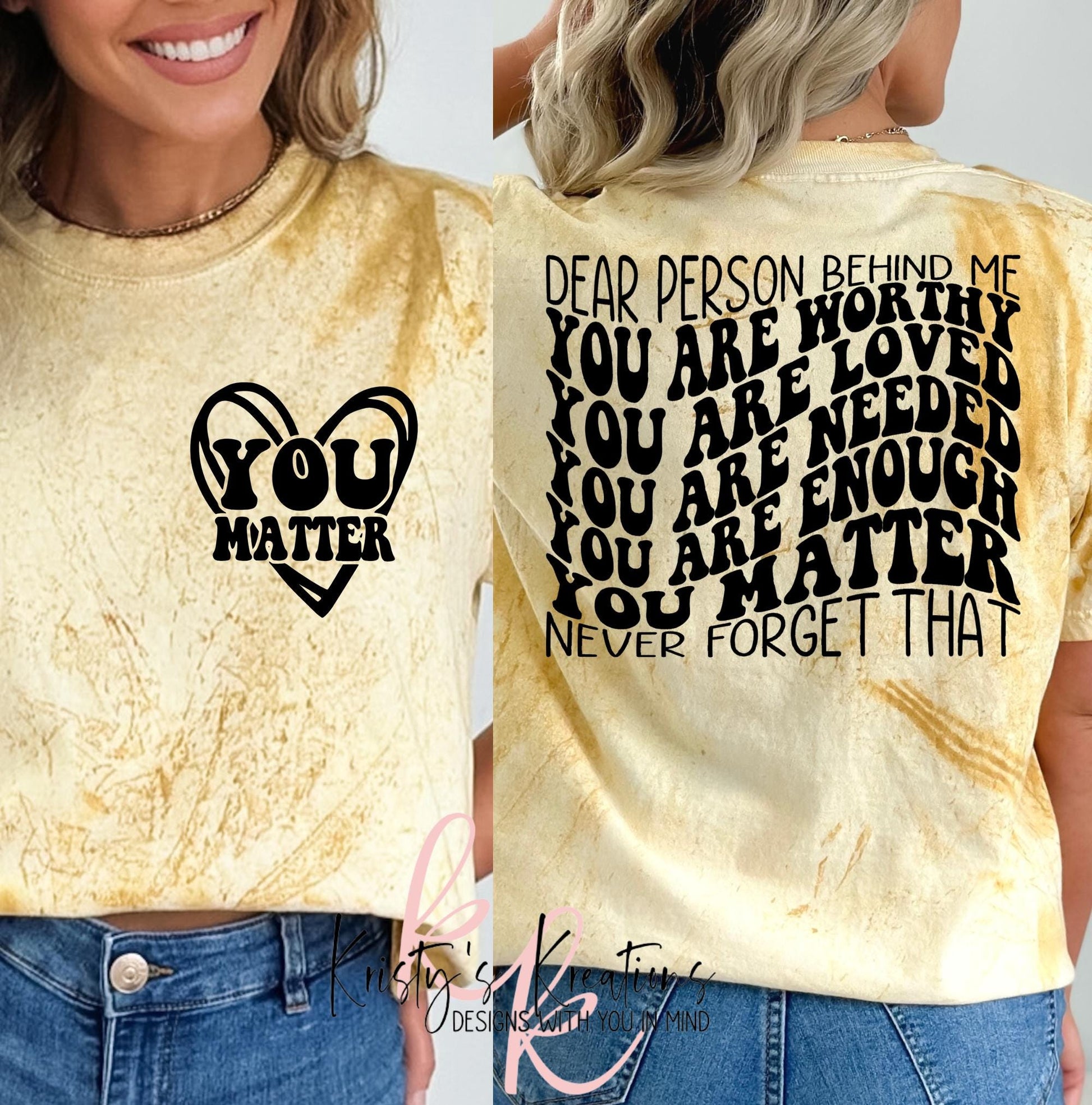 Dear Person Behind Me T-Shirt: Comfort Colors Color Blast Tee