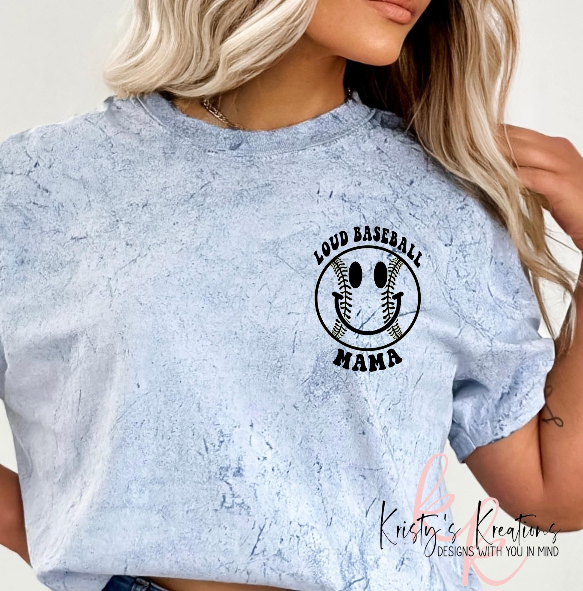 Loud Baseball Mama Comfort Colors T-Shirt - Sports Mom Shirt
