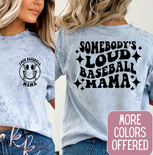 Loud Baseball Mama Comfort Colors T-Shirt - Sports Mom Shirt