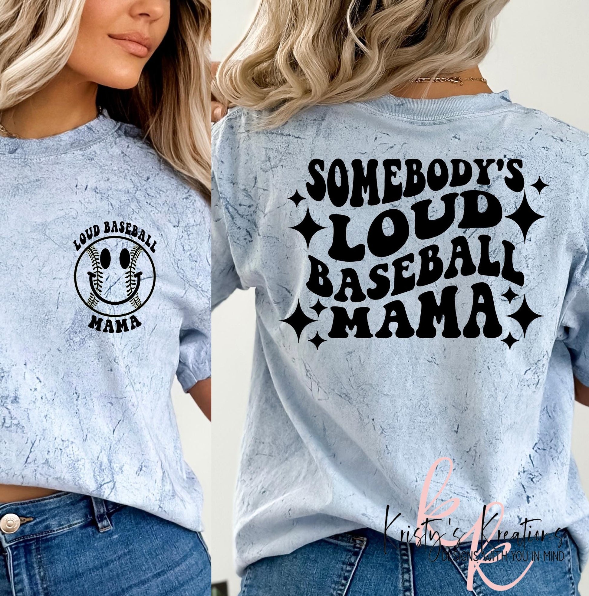 Loud Baseball Mama Comfort Colors T-Shirt - Sports Mom Shirt