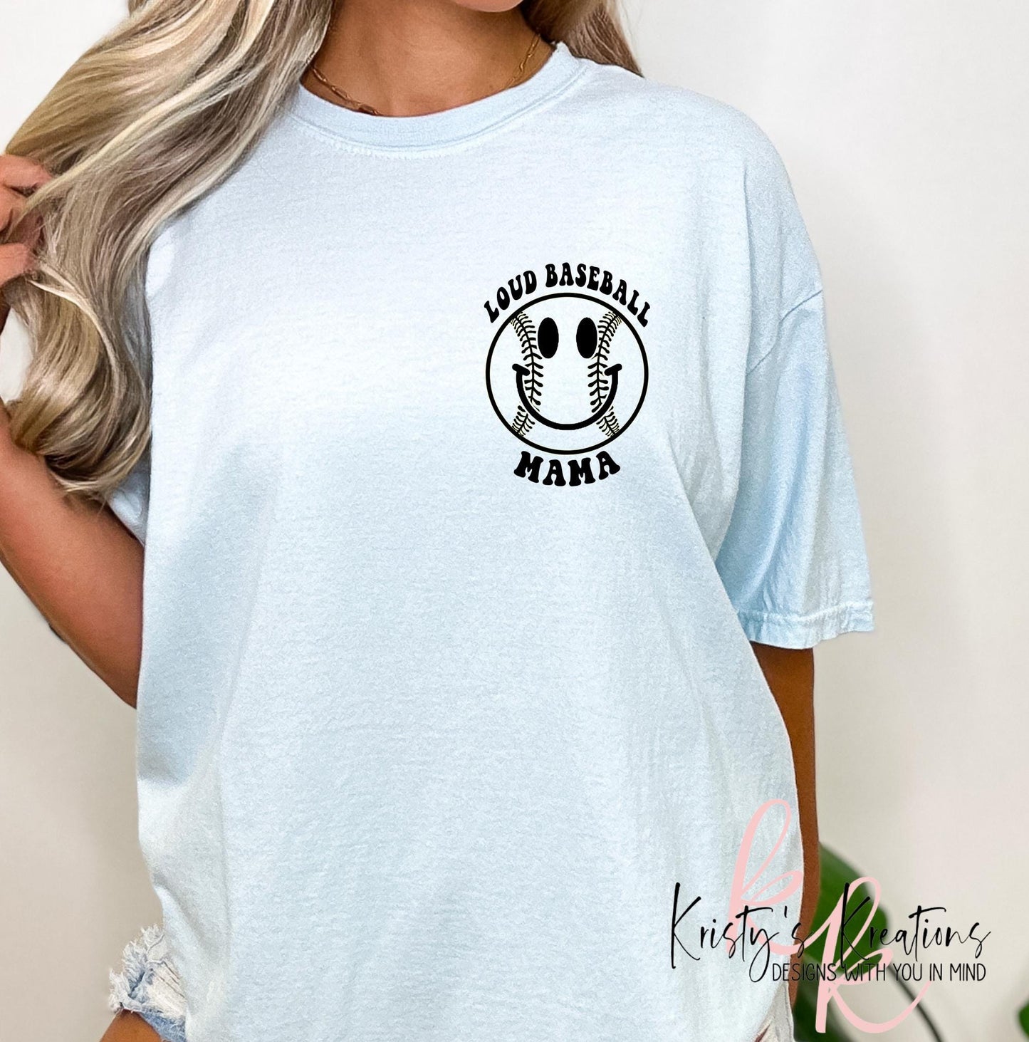 Loud Baseball Mama Comfort Colors T-Shirt - Sports Mom Shirt