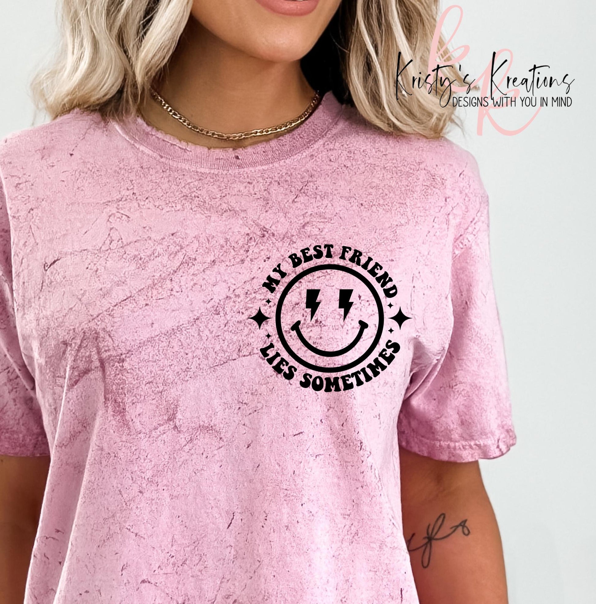 My Best Friend Lies Sometimes Comfort Colors T-Shirt - Funny Best Friend Shirt - Best Friends Shirt