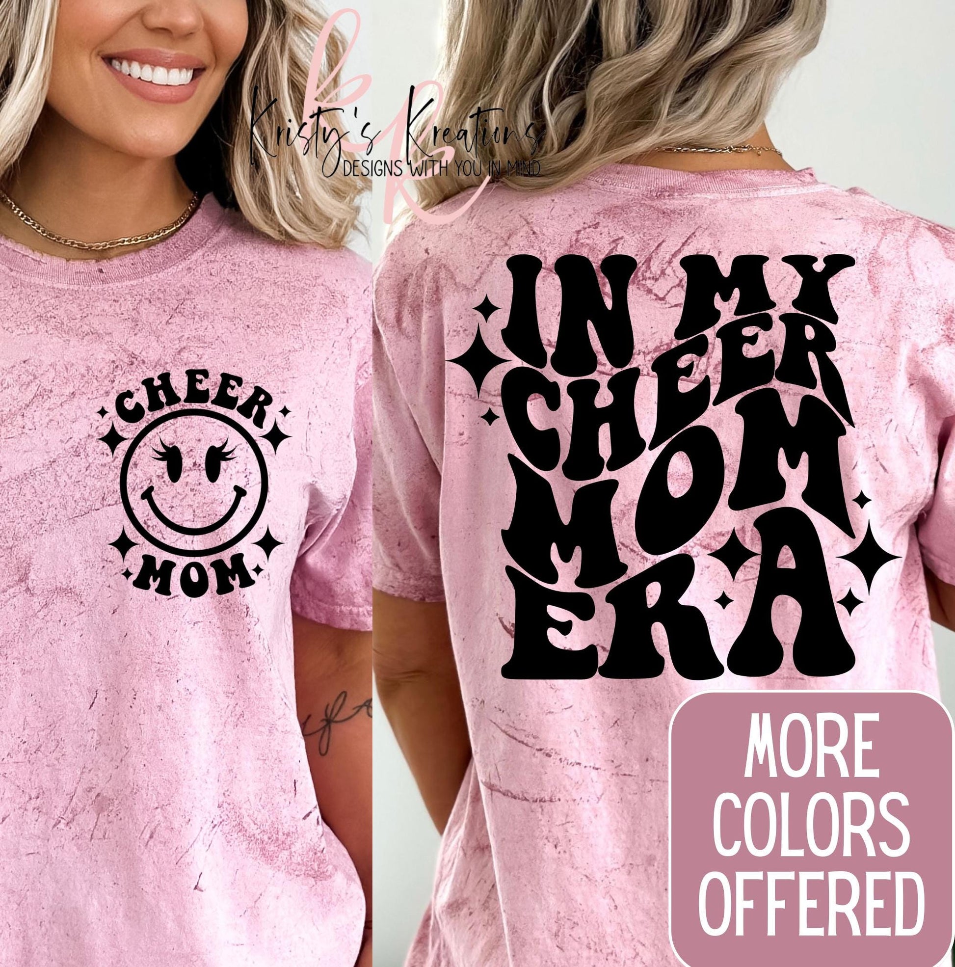 Cheer Mom Era Comfort Colors T-Shirt: Color Blast Tee