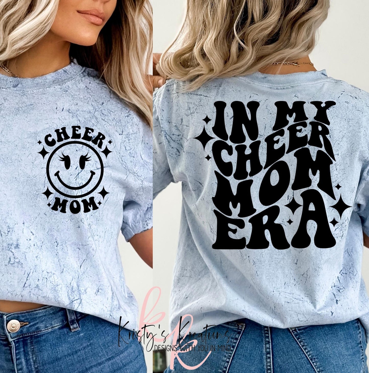 Cheer Mom Era Comfort Colors T-Shirt: Color Blast Tee