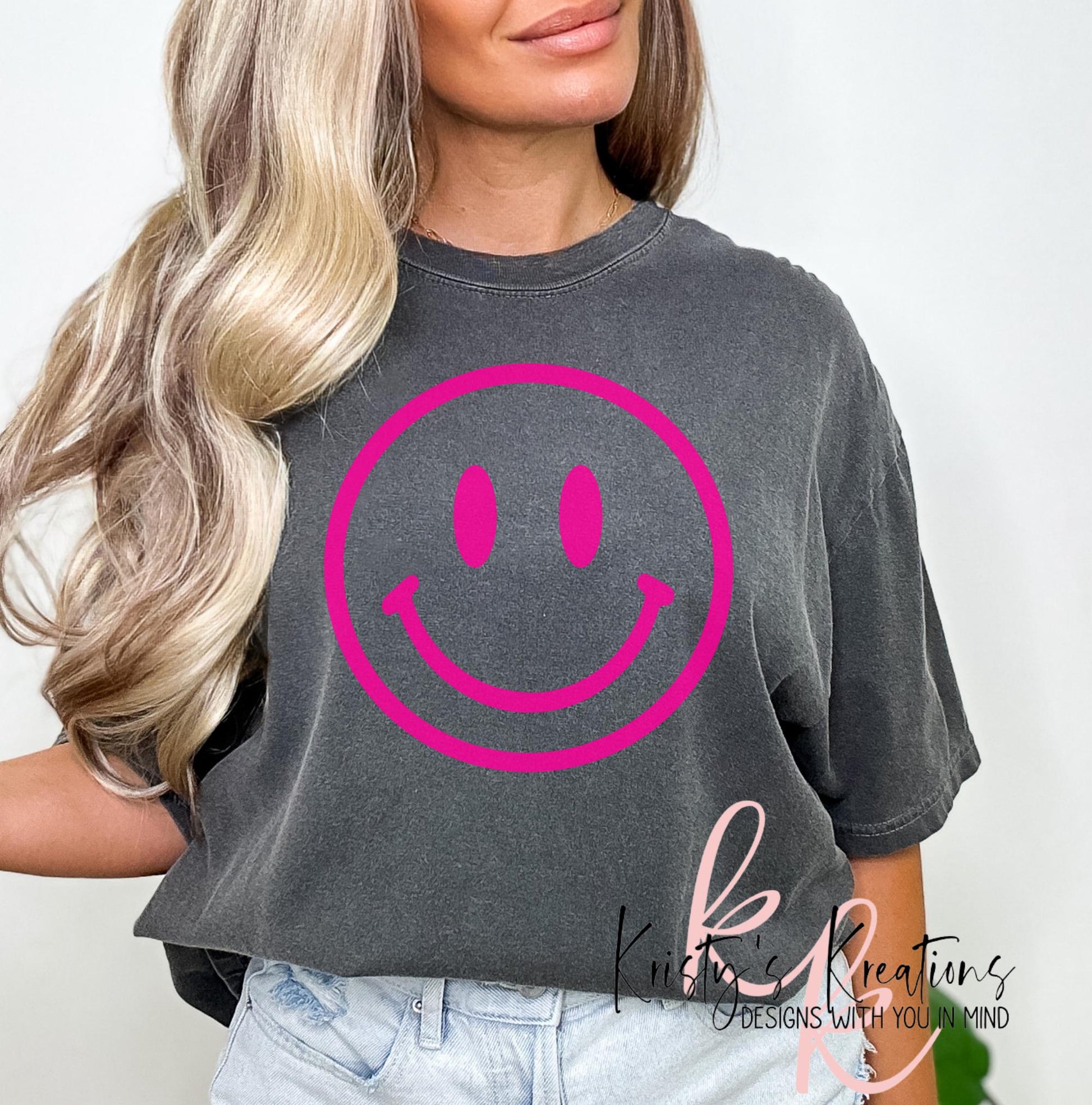 Smile Comfort Color T-Shirt - Summer Shirt - Happy Shirt