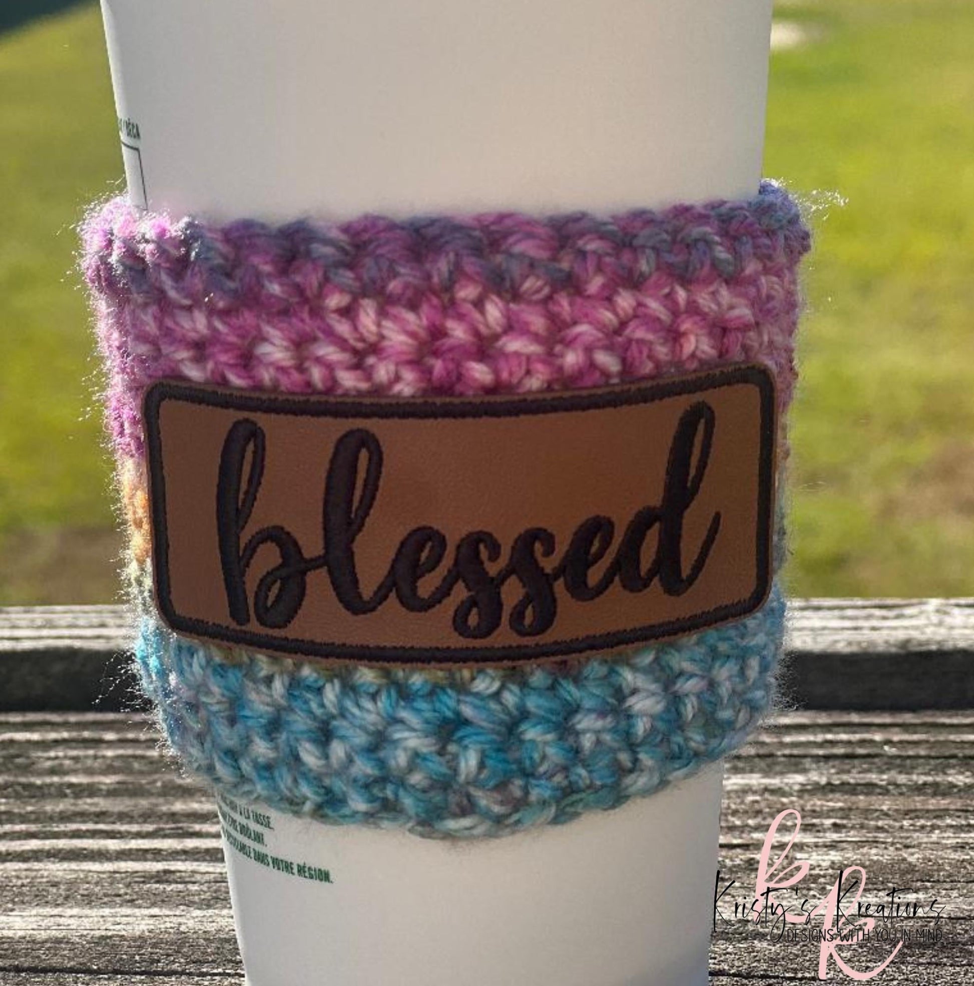 Blessed Coffee Sleeve - Crochet Cup Sleeve