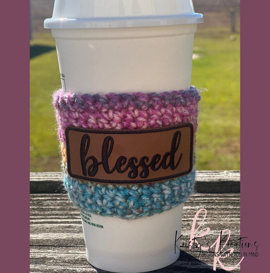Blessed Coffee Sleeve - Crochet Cup Sleeve