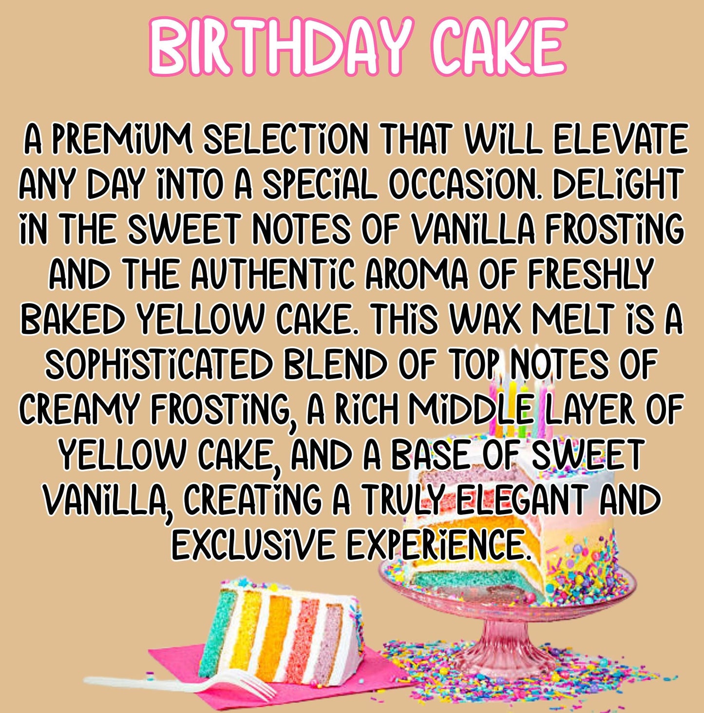 Birthday Cake Hand Poured Soy Wax Melt