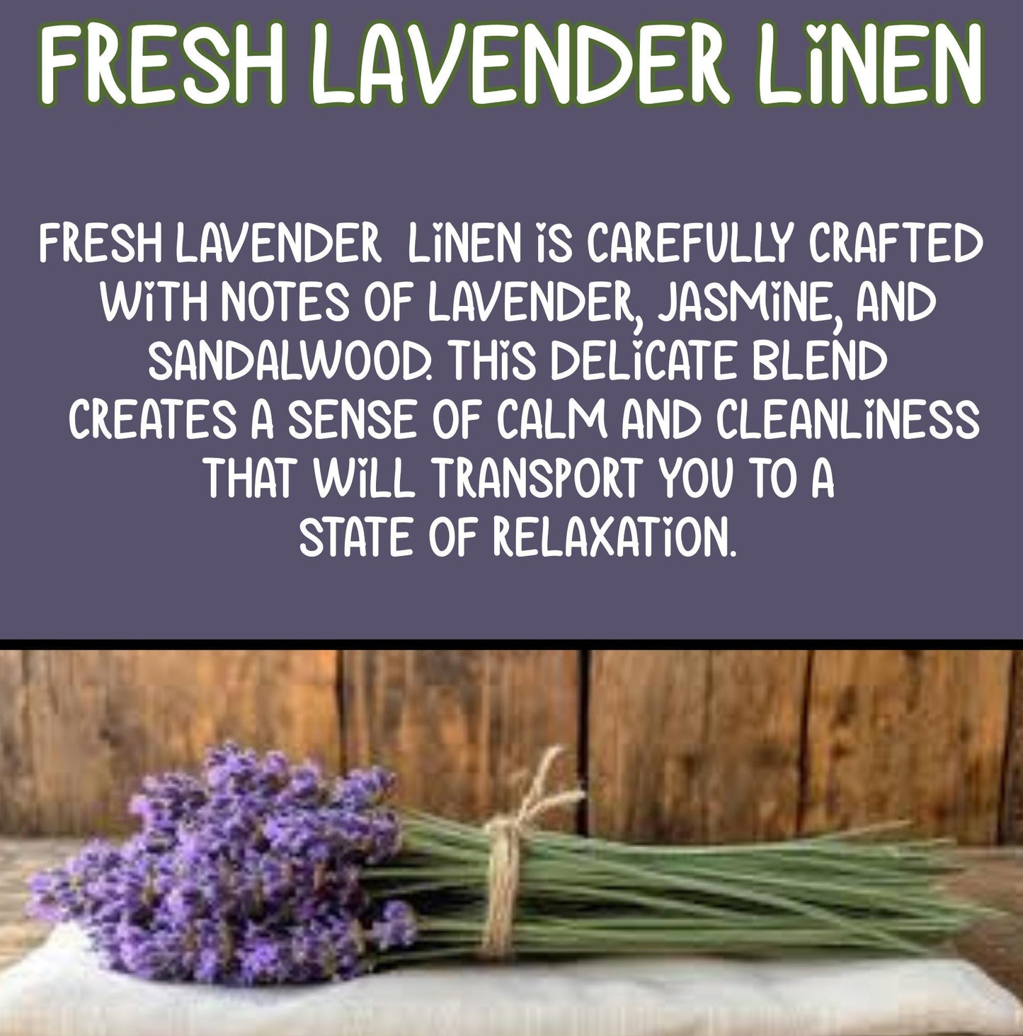 Fresh Lavender Linen Hand Poured Soy Wax Melt