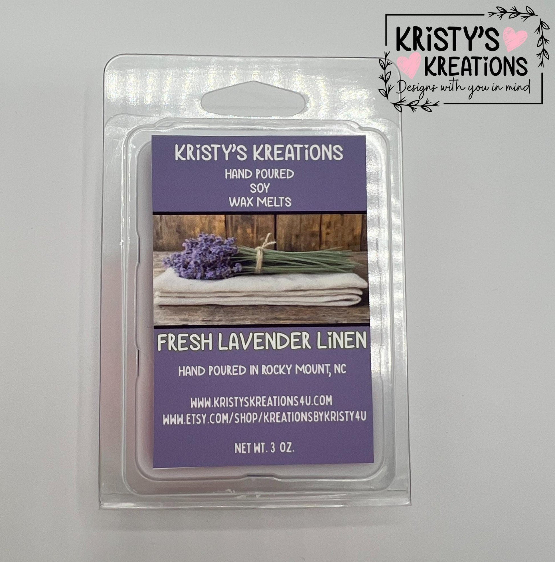 Fresh Lavender Linen Hand Poured Soy Wax Melt
