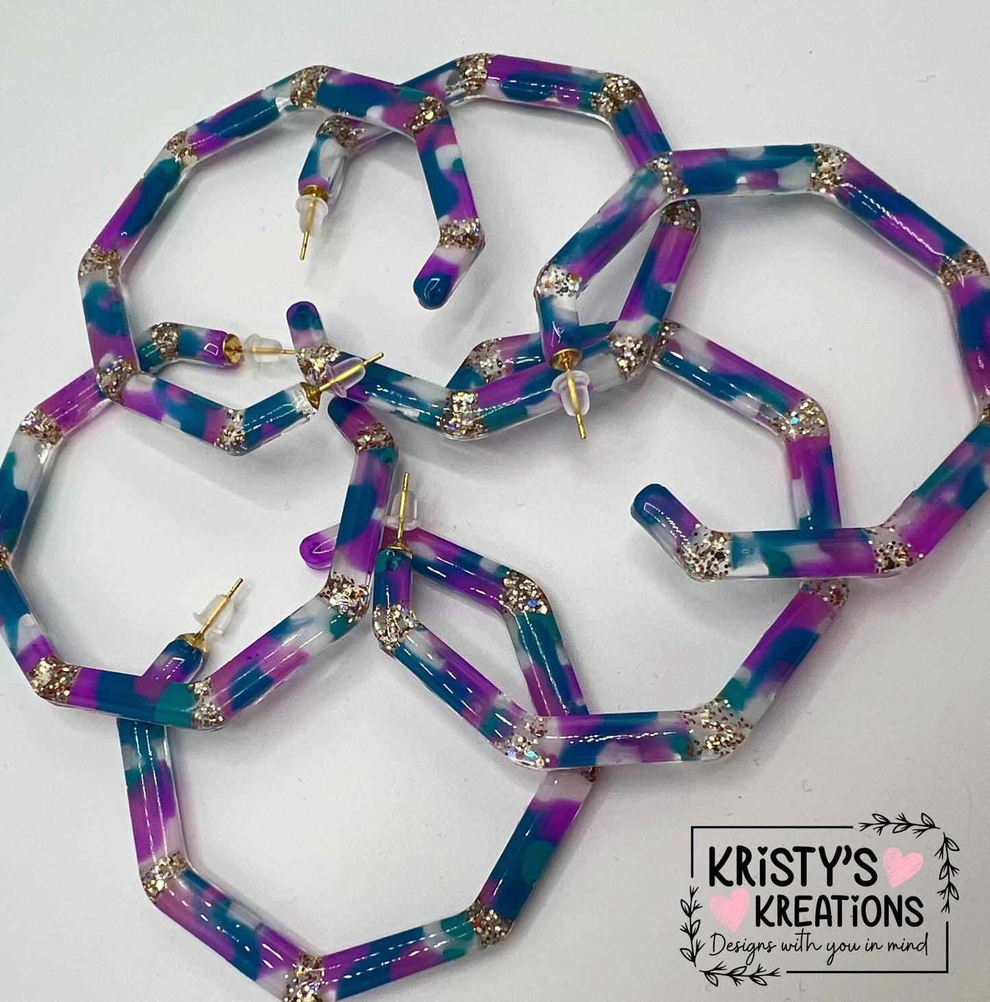 Ocean Breeze Mia Hoops - Large Hoop Earrings