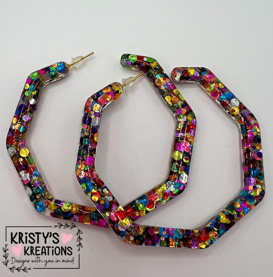 SHENANIGANS Mia Hoops -Colorful Hoop Earrings