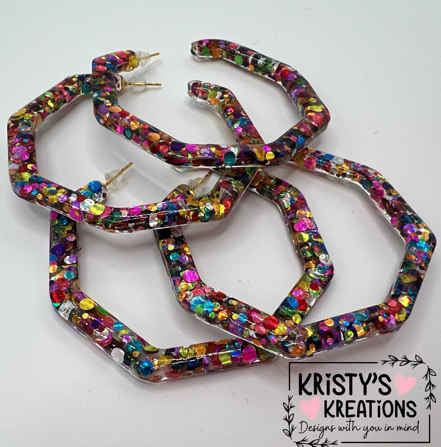SHENANIGANS Mia Hoops -Colorful Hoop Earrings
