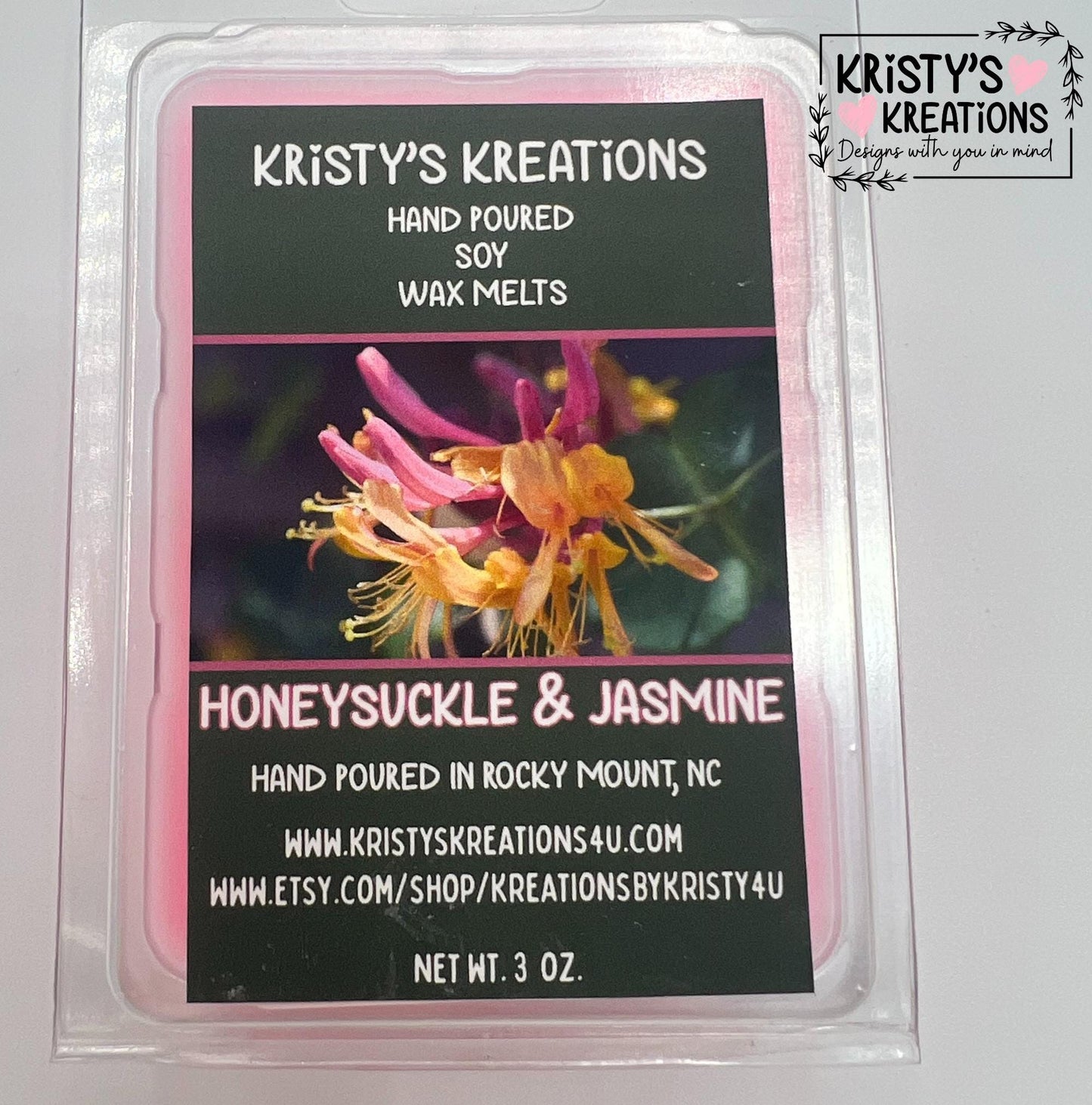 Honeysuckle & Jasmine Hand Poured Soy Wax Melt