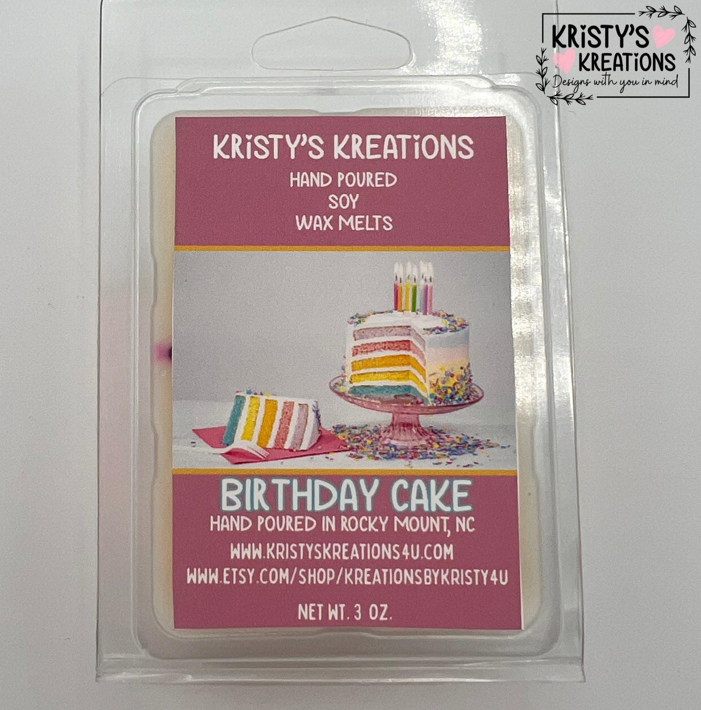 Birthday Cake Hand Poured Soy Wax Melt