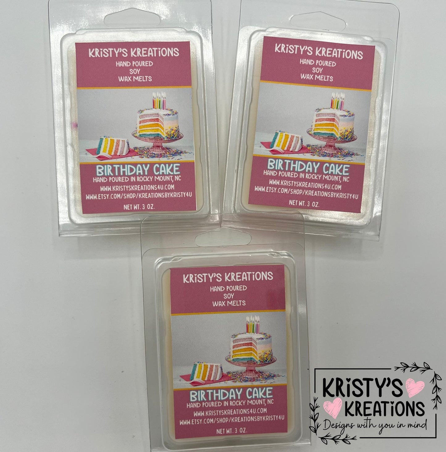 Birthday Cake Hand Poured Soy Wax Melt